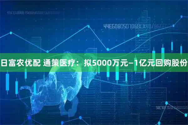 日富农优配 通策医疗：拟5000万元—1亿元回购股份